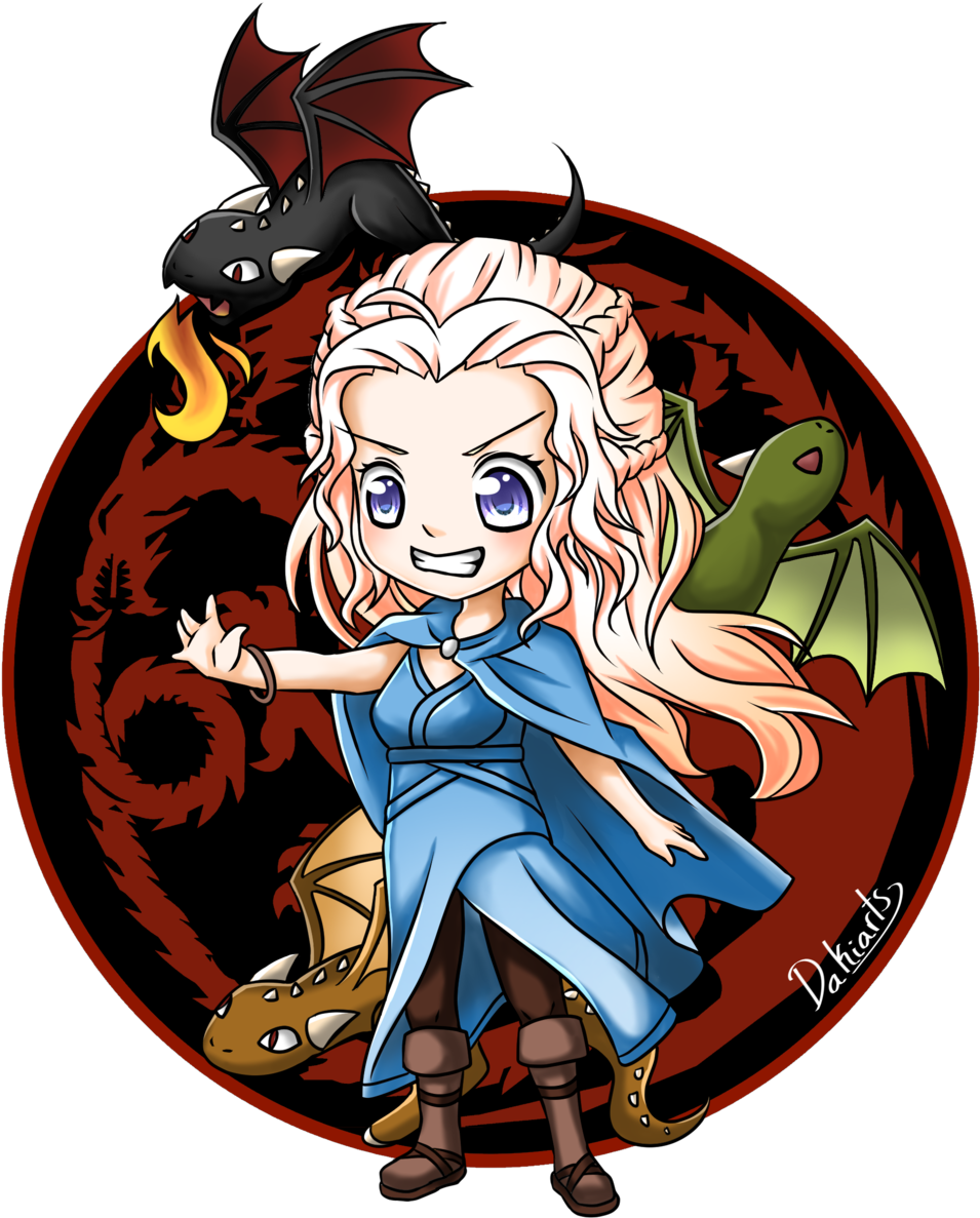 Chibi Daenerys By Dakiarts - Game Of Thrones Daenerys Chibi (1024x1252)