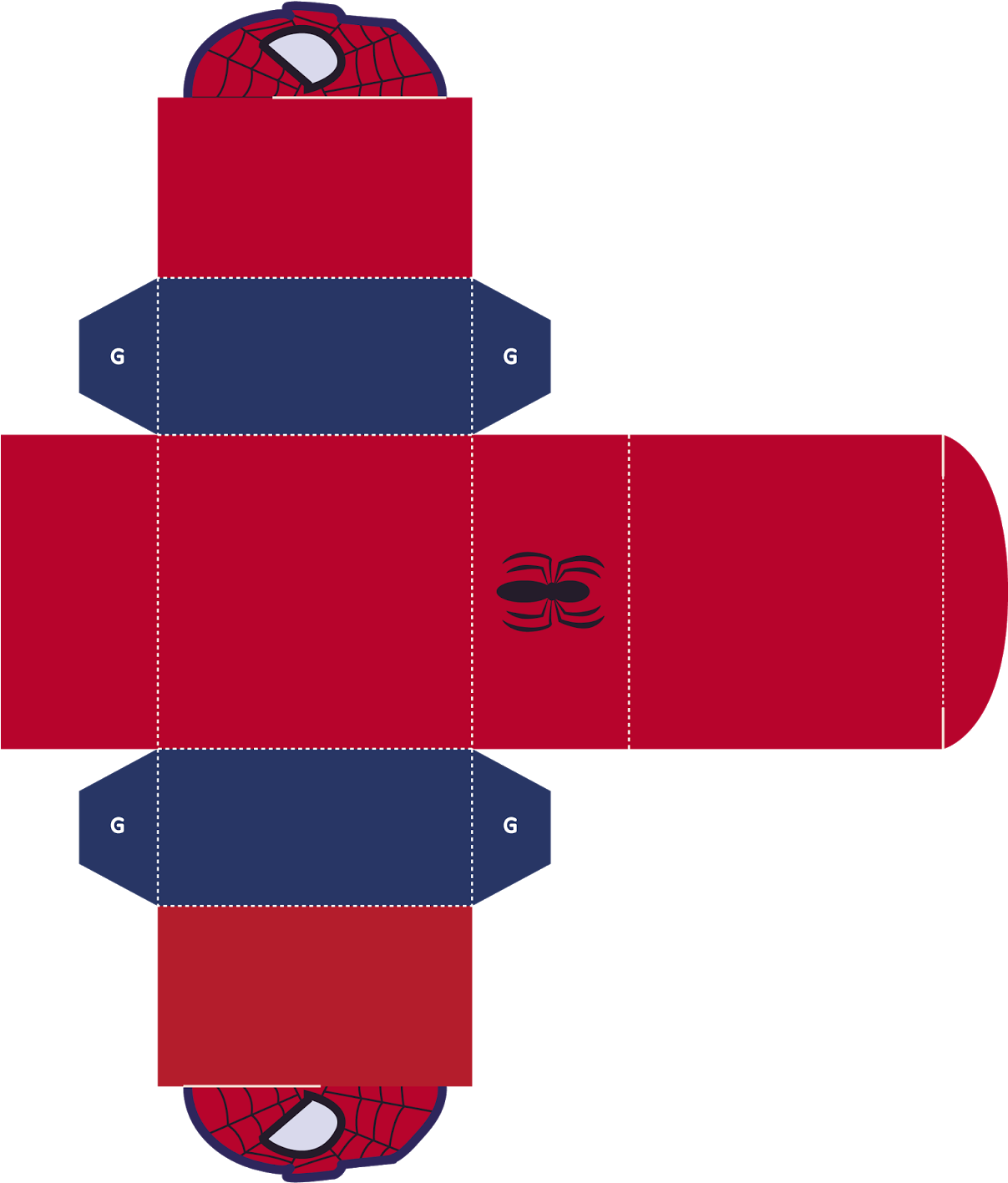 Homem Aranha - Caixa Cubo 3d Homem Aranha (1206x1600)