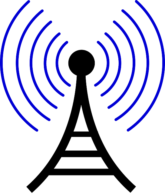Icon Building, Tower, Phone, Network, Satellite, Icon - Radio Waves Clipart (545x640)