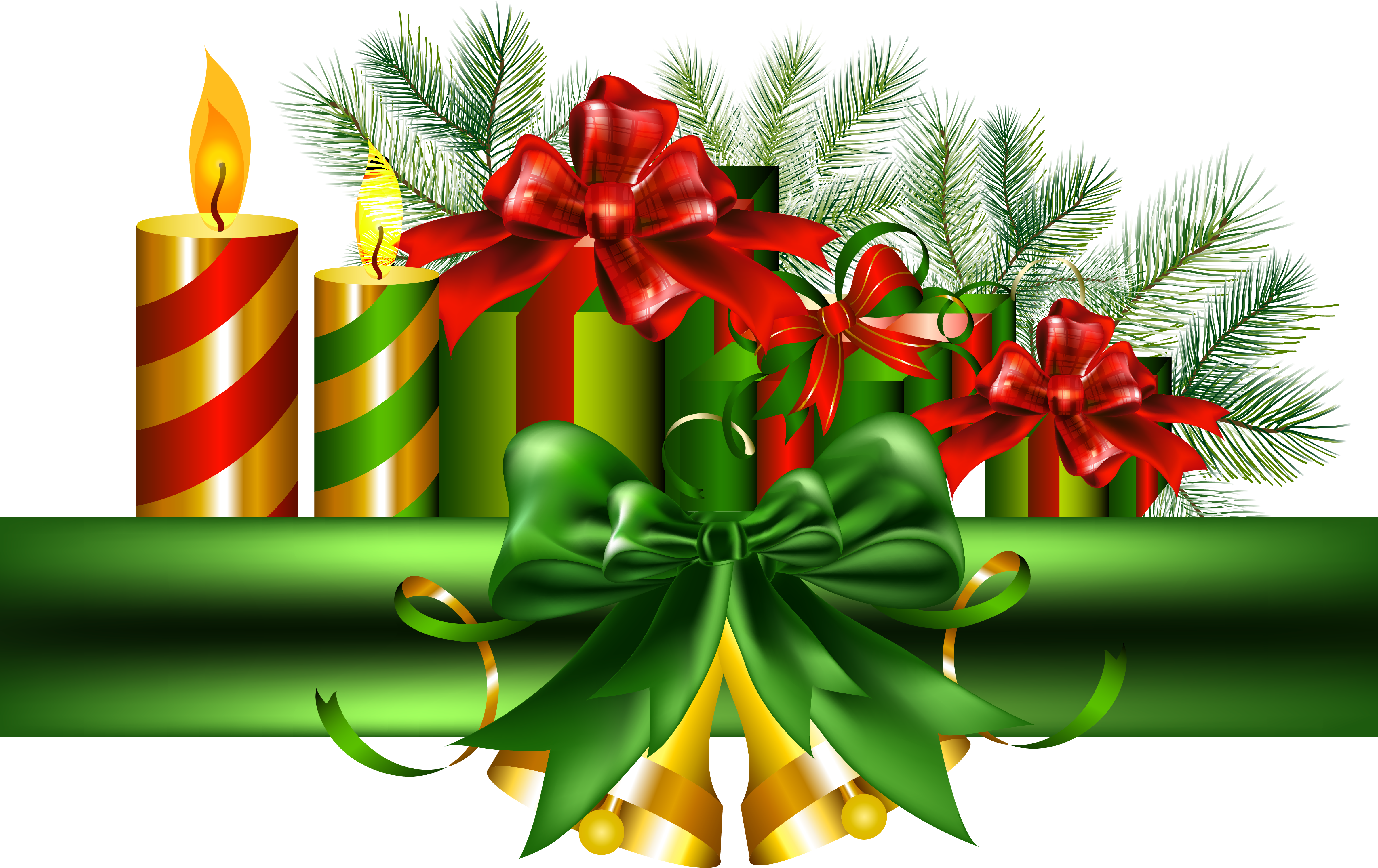 Bell Clipart Christmas Tree Decoration - Png Transparent Christmas Bells (4787x3262)