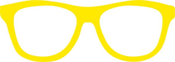Glass Clipart Nerd Glass - Yellow Sunglasses Vector Png (600x213)