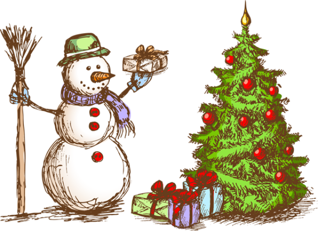 Spirit Clipart Christmas Spirit - Vintage Christmas Cards (640x466)