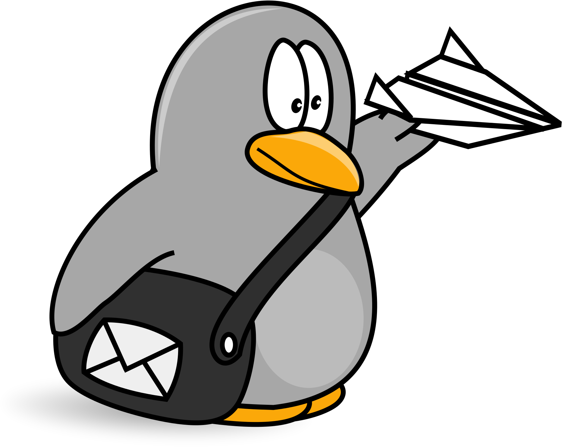 Open - Penguin Mailman (2000x1576)