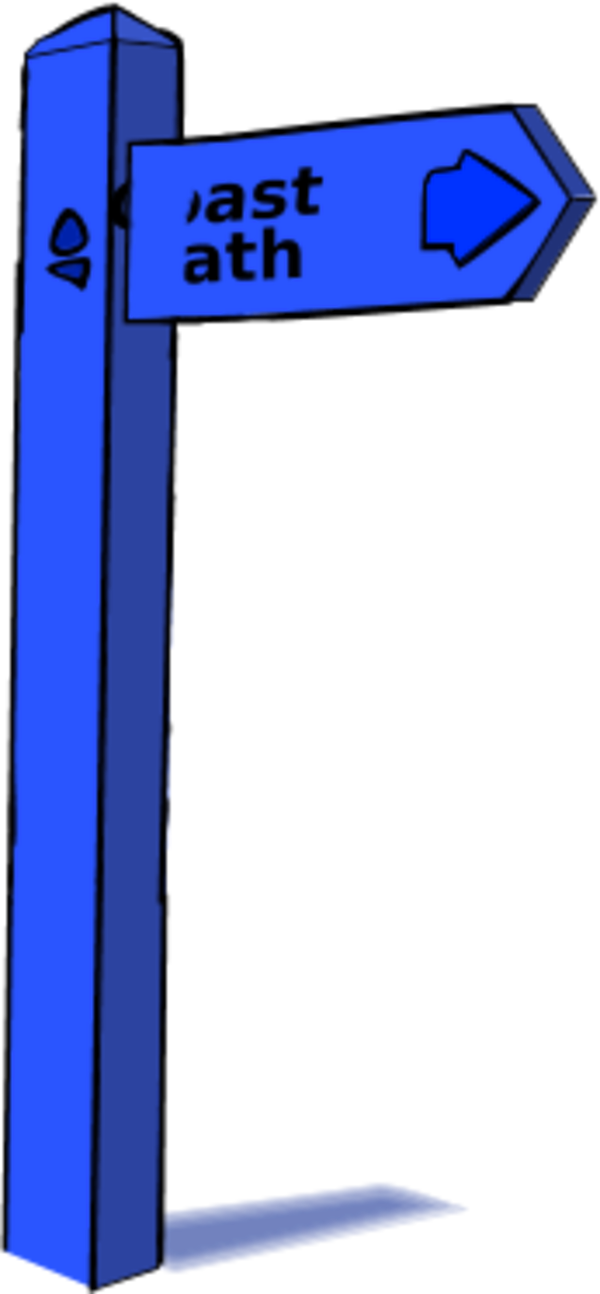Wooden Sign Post - Clip Art (600x1294)