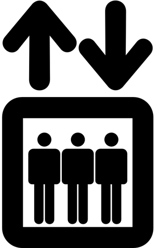 Elevator Clipart - Elevator Sign (500x500)
