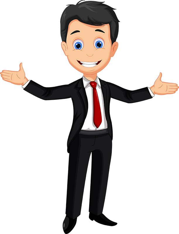 Give Us A Call We Install - Businessman Cartoon (612x800)