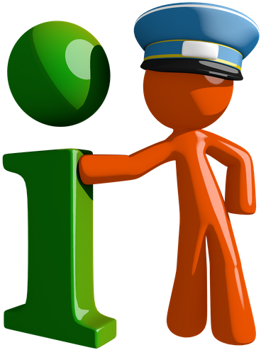 Orange Man Postal Mail Worker Info Icon - Laborer (437x550)