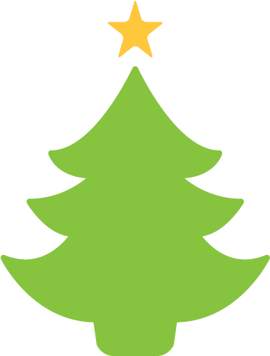Christmas Tree With Balls And A Star On Top Icons - Christmas Tree Icon Png (512x512)