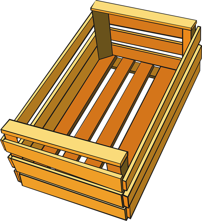 Container, Crate, Apple, Wood, Adobe, Adobe Photoshop - Wooden Box Clipart (659x720)