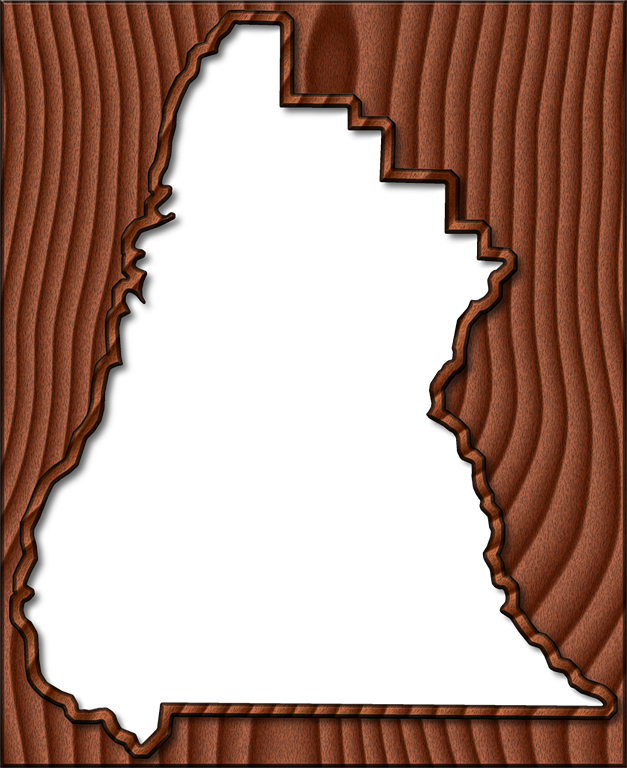 A Map Of Liberty With The Map Area Carved From A Dark - Picture Frame (627x768)