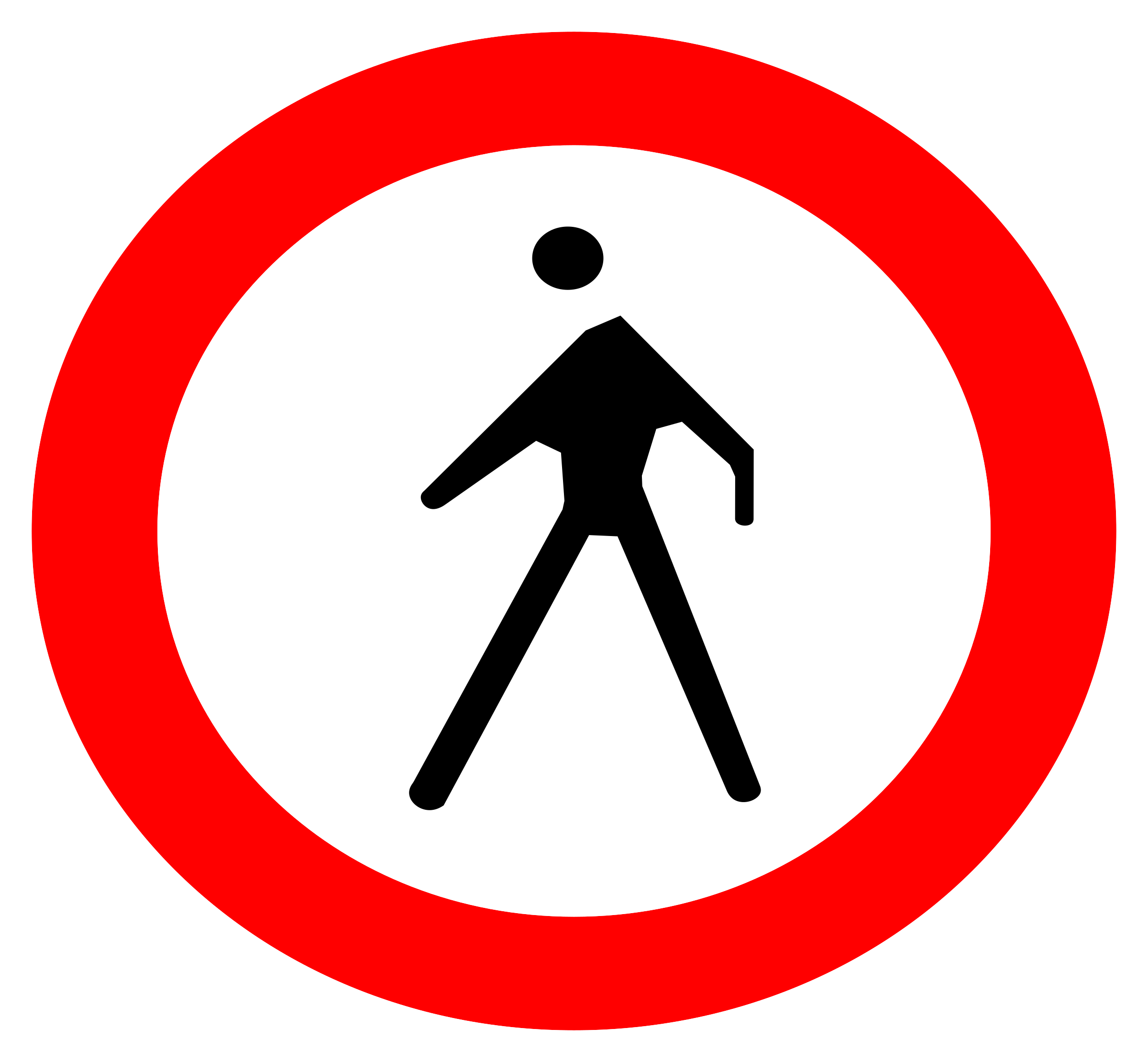 Free Clipart No Entrance Sign Martin 01r Symbol It3wd5 - 3.5 M Road Sign (811x750)