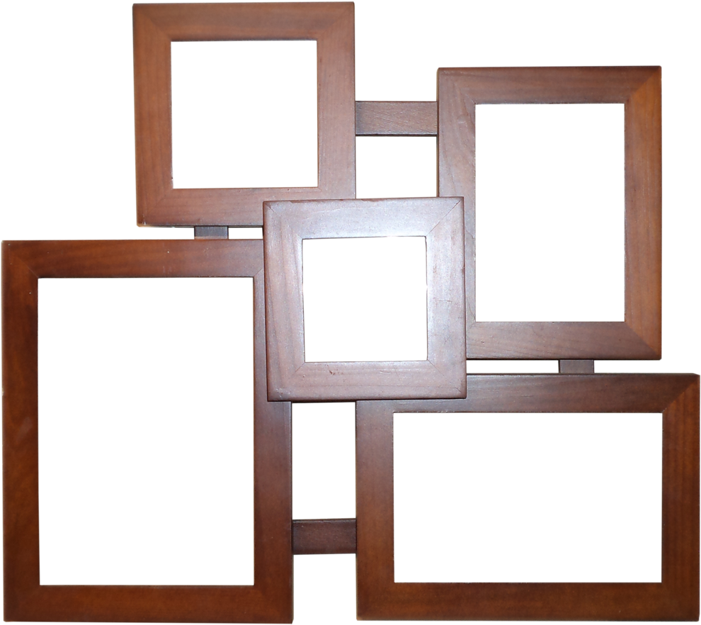 Wooden Frame - 4 Photo Frame Png (1024x905)