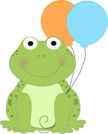 Birthday Animals Clip Art - Birthday Frog Clip Art (364x450)