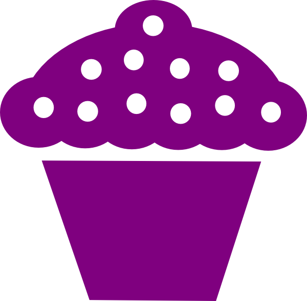Purple Cupcake Clip Art (600x589)