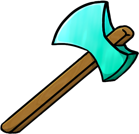 Axe Clipart Minecraft - Diamond Axe (512x512)