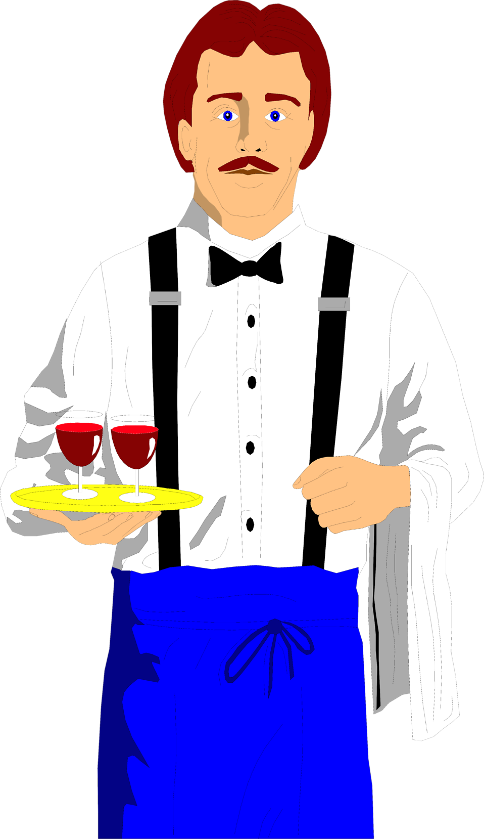 Waiter Clip Art - Waiter Clip Art (958x1659)