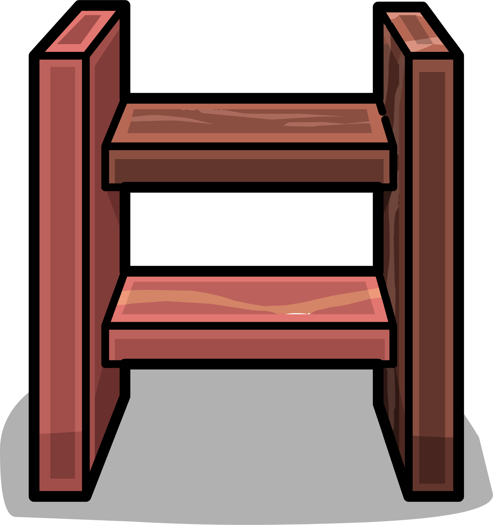 Short Wooden Steps Sprite 002 - Furniture (1721x1832)