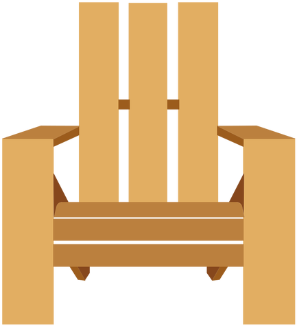 Adirondack Chair Front View Transparent Png - Mecedora Png Clipart (512x512)