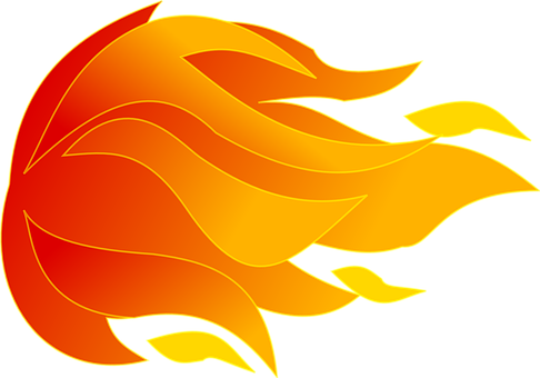 Fire Flame Hot Burning Burn Heat Red Blaze - Fire Clip Art (486x340)