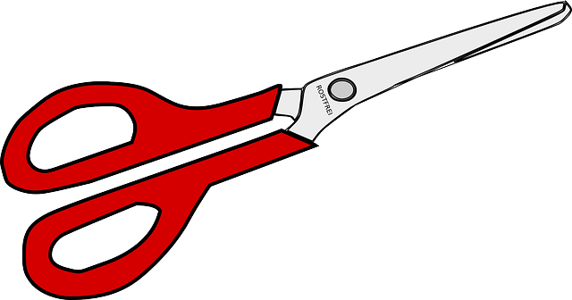 Cutting Scissors, Red, Tool, Cutting - Scissors Clipart (640x336)