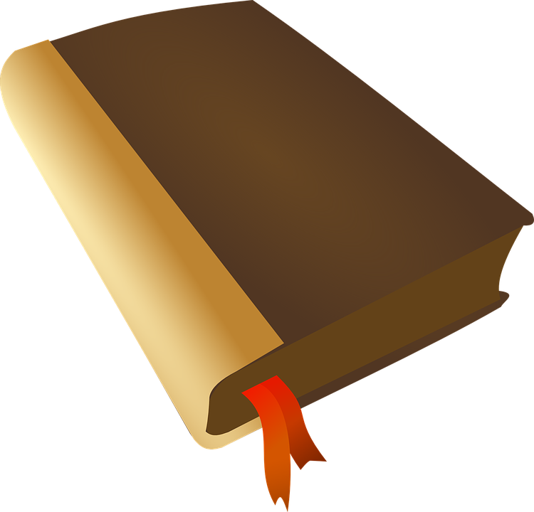 Education Bookmark, Book, Bible, Library, Reading, - Brown Book Clipart (750x720)