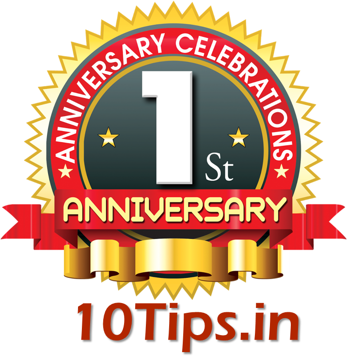 1st Grand Anniversary Of 10tips - 10th Year Celebration Logo (803x840)