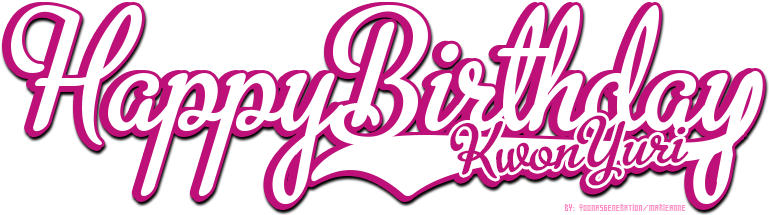 Happy Birthday Yuri Text Png By Yoonasgeneration - Portable Network Graphics (1024x471)