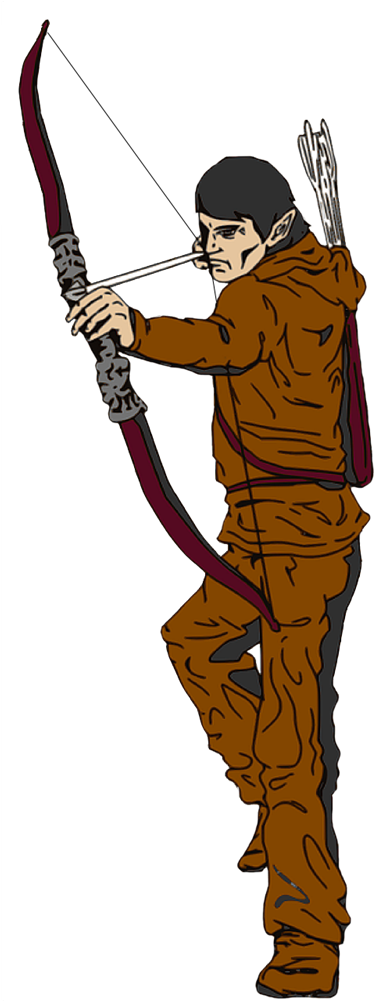 Fantasy - Elf Archer Public Domain (500x1000)