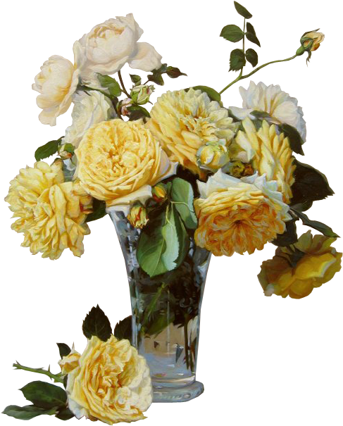 Flower Bouquet Garden Roses Clip Art - Flower Bouquet Garden Roses Clip Art (526x638)