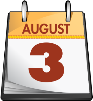 Wcf Calendar Event Day 3rd - August 2 Clipart Transparent Calendar (400x400)