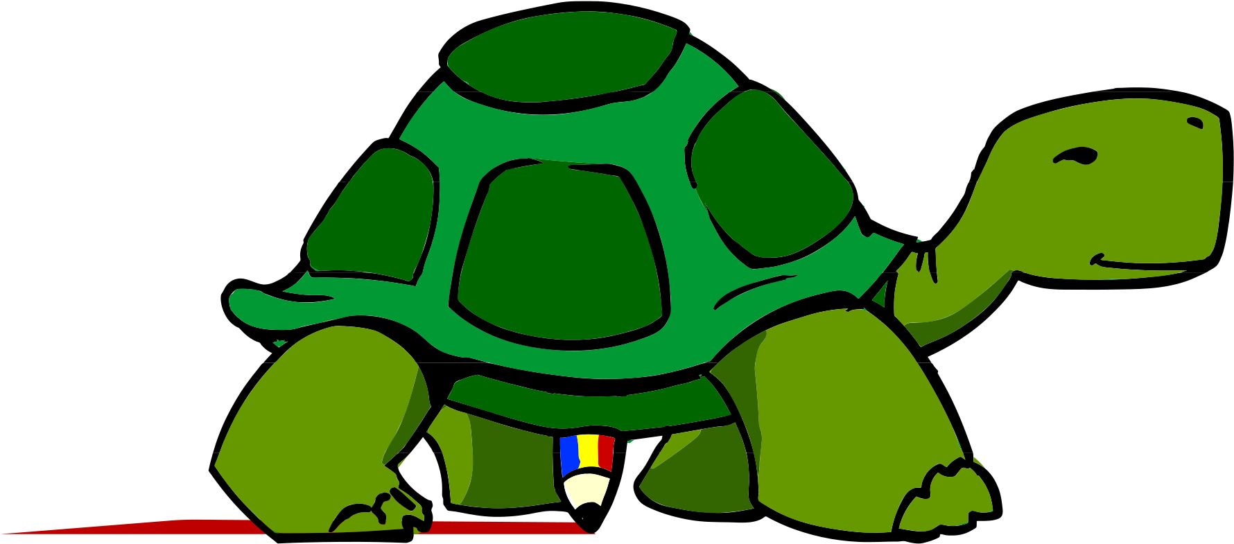 Pictures Of A Cartoon Turtle 15, Buy Clip Art - Cartoon Animals Side View (2000x1030)