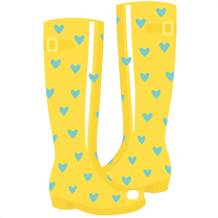 Rainboots Svg Cutting File For Scrapbooking Cute Cut - Cute Rain Boots Clipart (432x432)