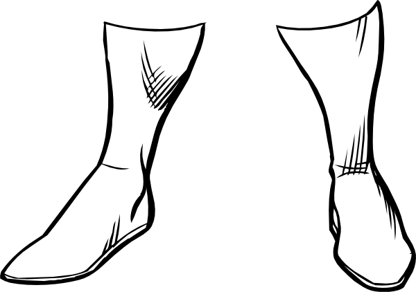 Womens Boots Free Clipart Black And White (600x422)
