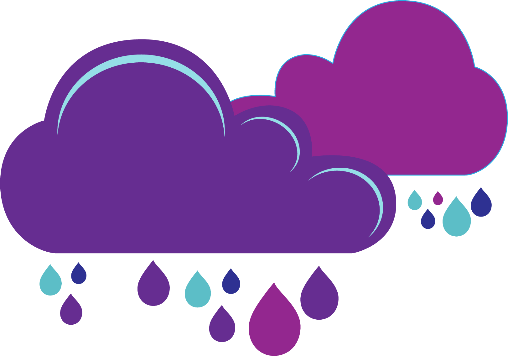 Purple Rainy Days - Vector Graphics (1622x1136)