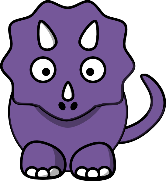 Purple Baby Dinosaur Clip Art - Dinosaur Clipart (546x595)