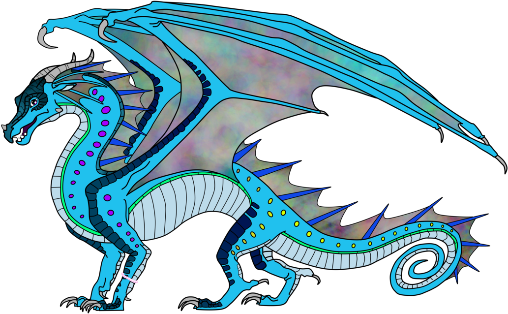 Rain/seawing For Kawaiiaquariusdragon By Lunarnightmares981 - Wings Of Fire Hybrids (1119x713)