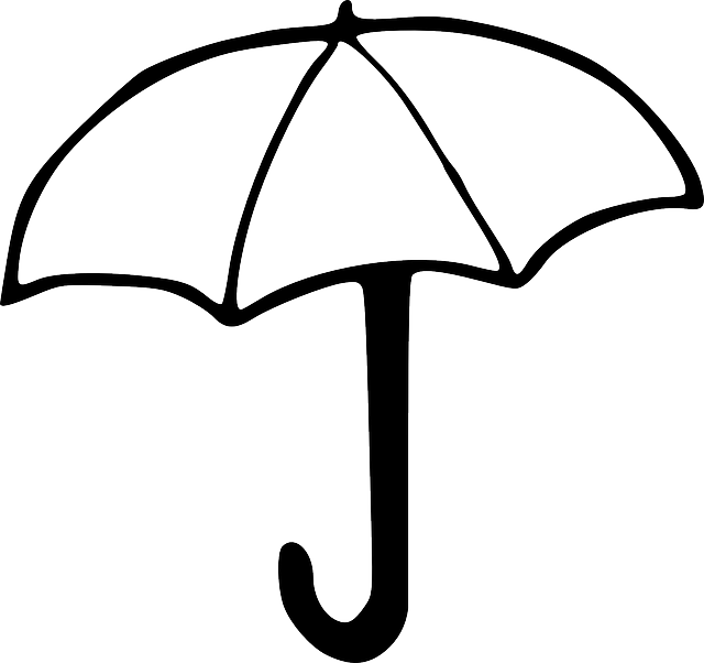 Sunshade Umbrella, Cover, Rain, Rainy, Rain Cover, - Drawing Image Of Umbrella (640x602)
