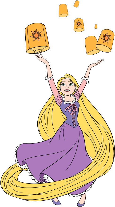 Lantern Clipart Rapunzel - Tangled Lanterns Clipart (500x896)