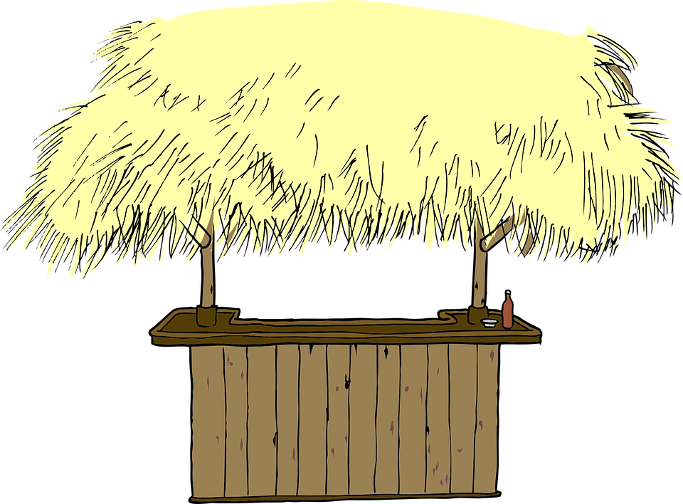 Beach, Hut - - Tiki Bar Clip Art (960x708)