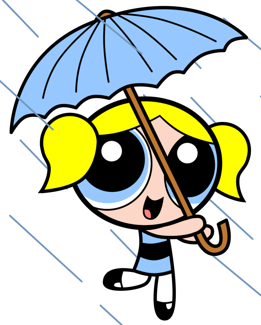 Bubbles's Rainy Day By Jm08191998 Bubbles's Rainy Day - Powerpuff Girls Bubbles Rain (900x1122)