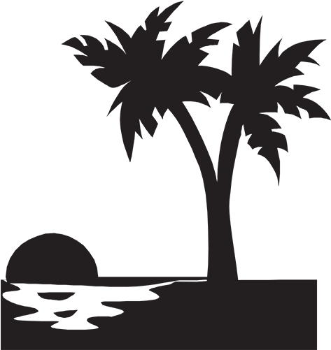 Palm Trees And Sunset - Arizona Petite Pools Llc (500x500)