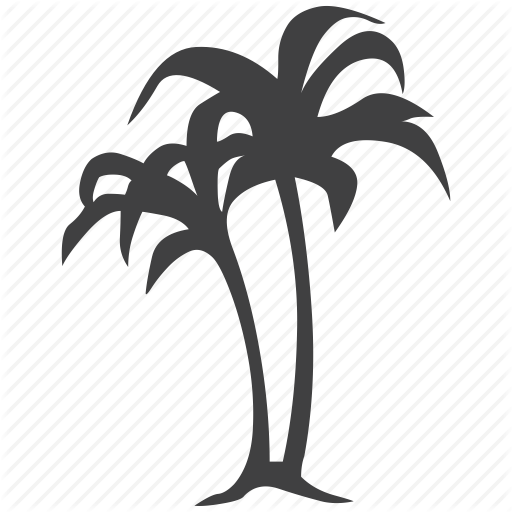 Vector Black Palm Icon On White Background Royalty - First Travel (512x512)