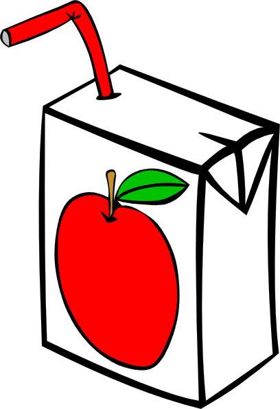 Apple Juice Carton Clip Art - Juice Box Coloring Page (408x596)