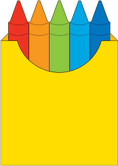 Craftwell - Box Of Crayons Clipart (349x349)