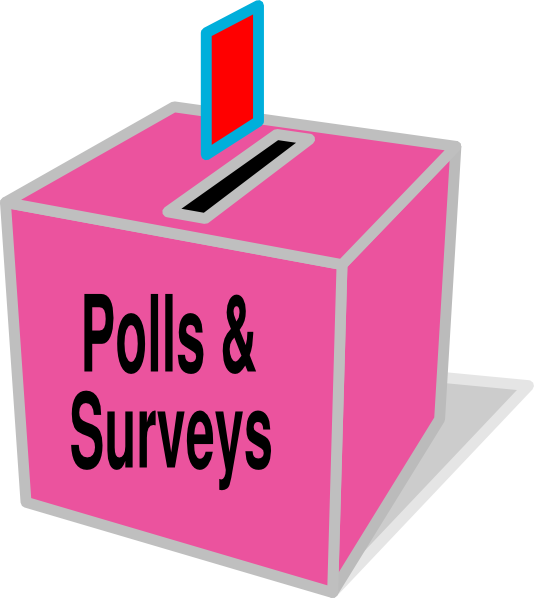 Ballot Box Pink Clip Art - Poll Clip Art (534x598)