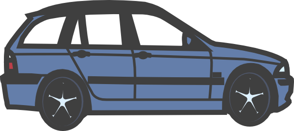 Small Car Clipart - Car Side View Clipart (600x268)