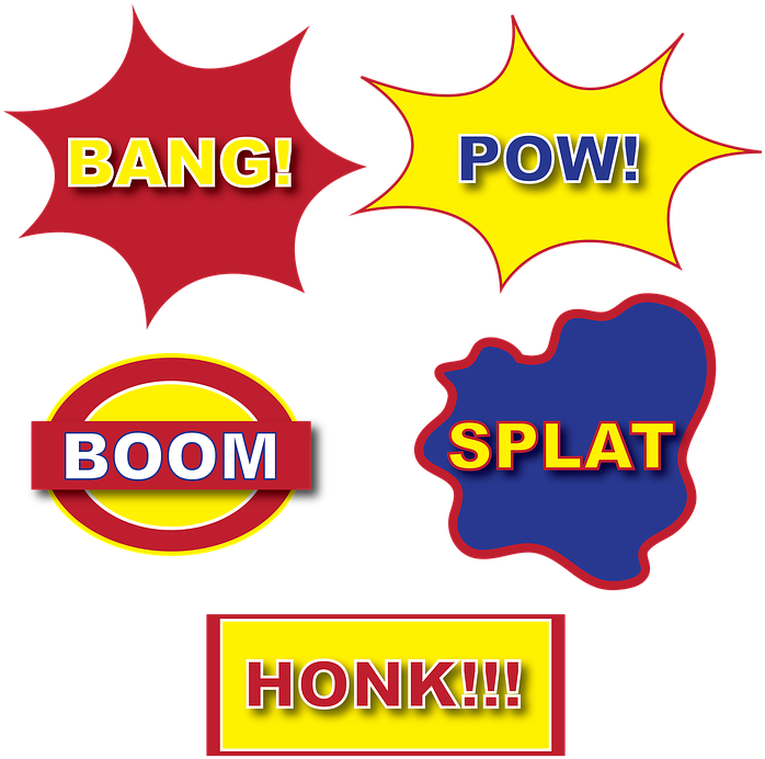 Batman Pow Font - Blank Comic Book: Big Top Acion Comic Pages (720x720)