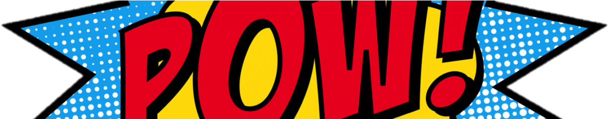Pow - Super Hero Clip Art Free (1260x240)