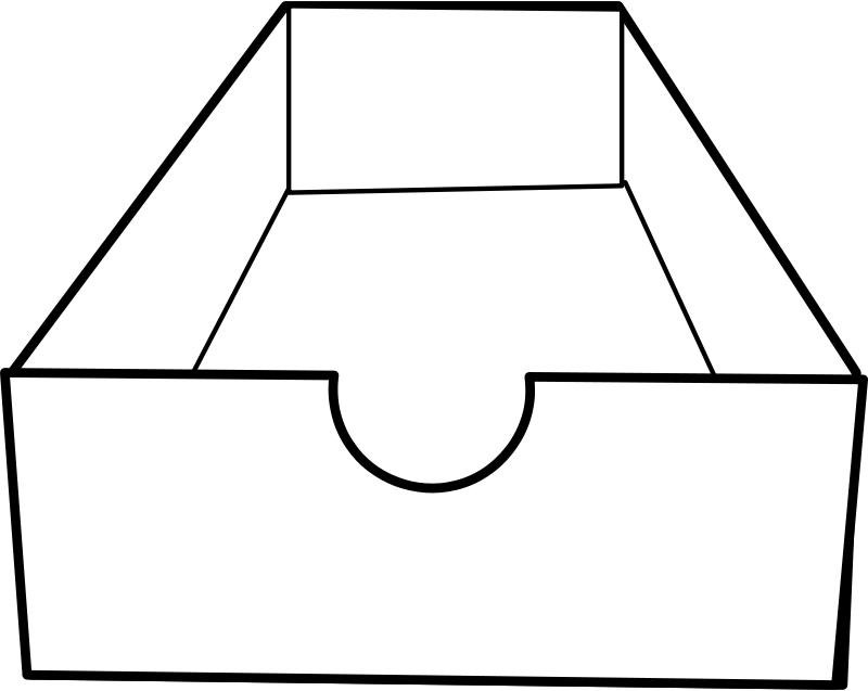 Open Shoe Box Drawing (800x637)