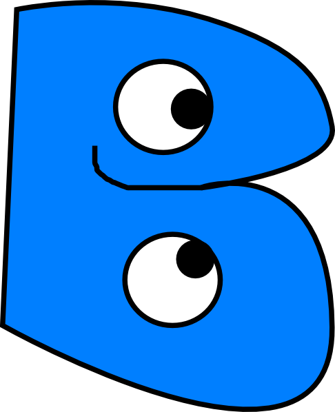 Letter B Clip Art At Clker - Clker Letter B (486x598)